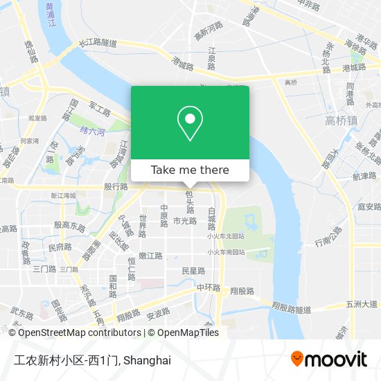 工农新村小区-西1门 map