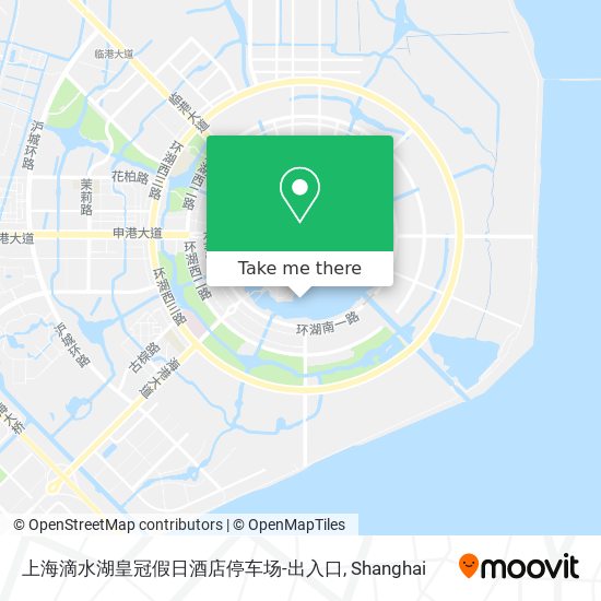 上海滴水湖皇冠假日酒店停车场-出入口 map