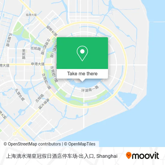 上海滴水湖皇冠假日酒店停车场-出入口 map