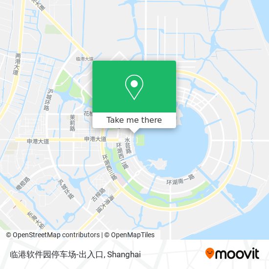 临港软件园停车场-出入口 map