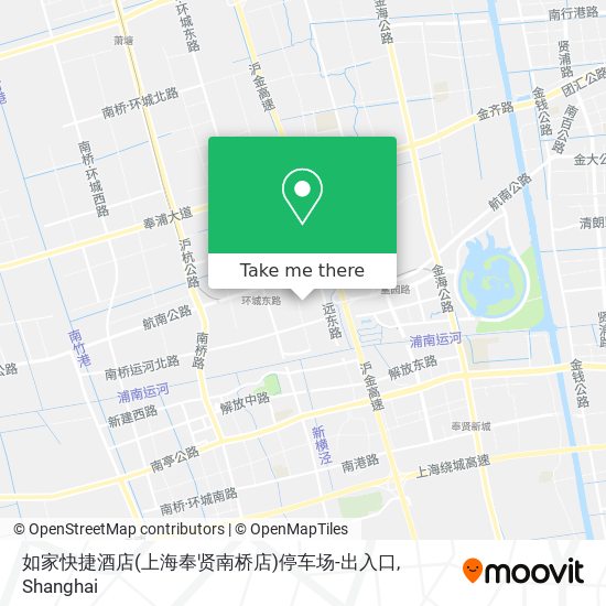 如家快捷酒店(上海奉贤南桥店)停车场-出入口 map