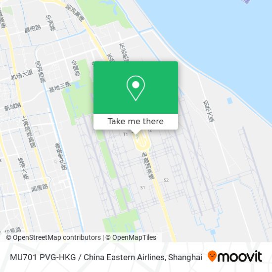 MU701 PVG-HKG / China Eastern Airlines map