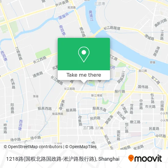 1218路(国权北路国政路-淞沪路殷行路) map