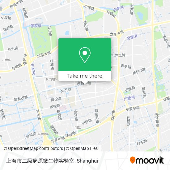 上海市二级病原微生物实验室 map