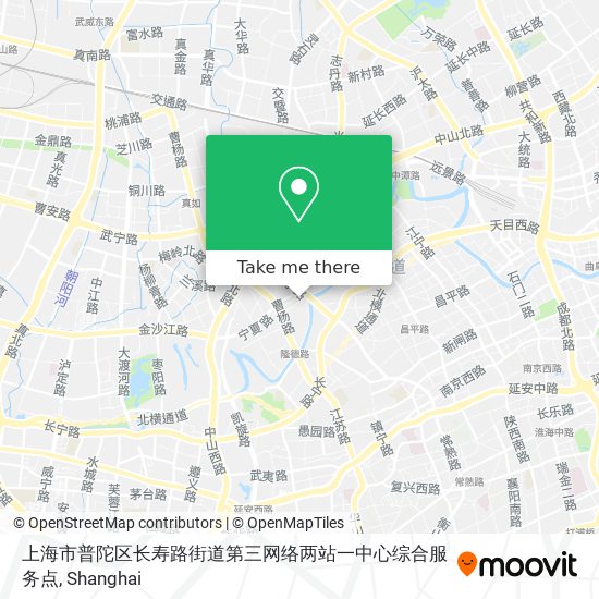 上海市普陀区长寿路街道第三网络两站一中心综合服务点 map