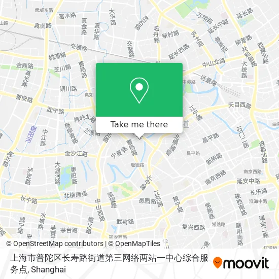 上海市普陀区长寿路街道第三网络两站一中心综合服务点 map