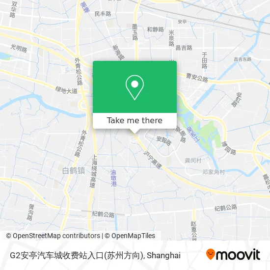 G2安亭汽车城收费站入口(苏州方向) map