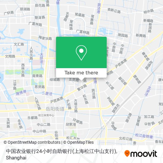 中国农业银行24小时自助银行(上海松江中山支行) map