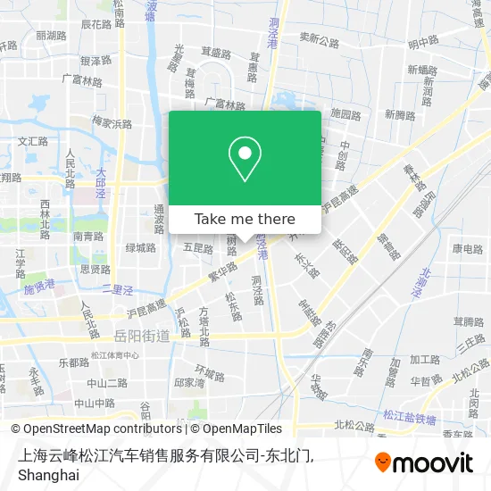 上海云峰松江汽车销售服务有限公司-东北门 map