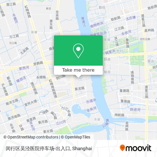 闵行区吴泾医院停车场-出入口 map