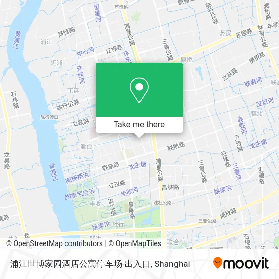 浦江世博家园酒店公寓停车场-出入口 map