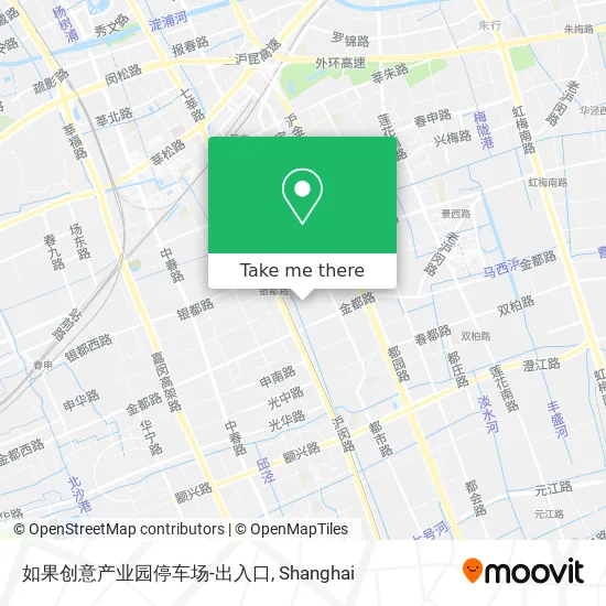 如果创意产业园停车场-出入口 map