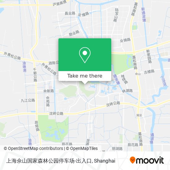 上海佘山国家森林公园停车场-出入口 map