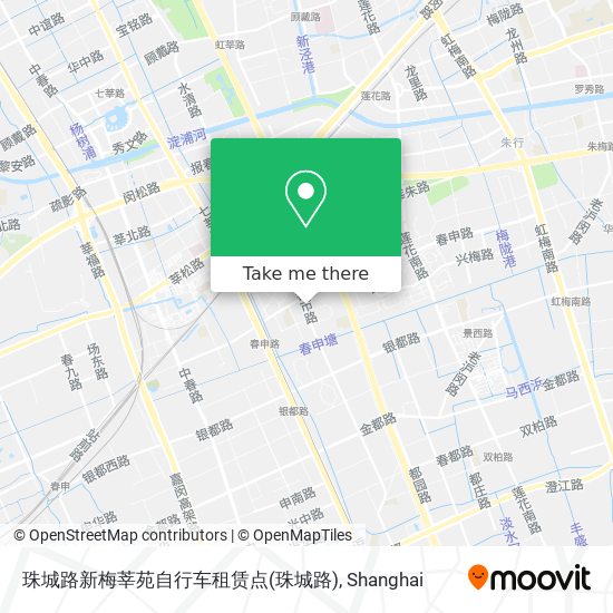 珠城路新梅莘苑自行车租赁点 map