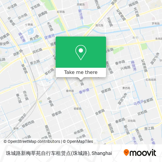 珠城路新梅莘苑自行车租赁点 map