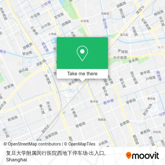 复旦大学附属闵行医院西地下停车场-出入口 map