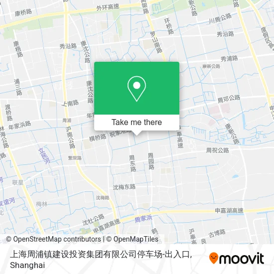 上海周浦镇建设投资集团有限公司停车场-出入口 map
