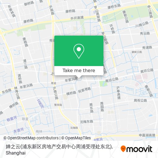 婵之云(浦东新区房地产交易中心周浦受理处东北) map