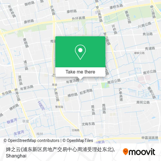 婵之云(浦东新区房地产交易中心周浦受理处东北) map
