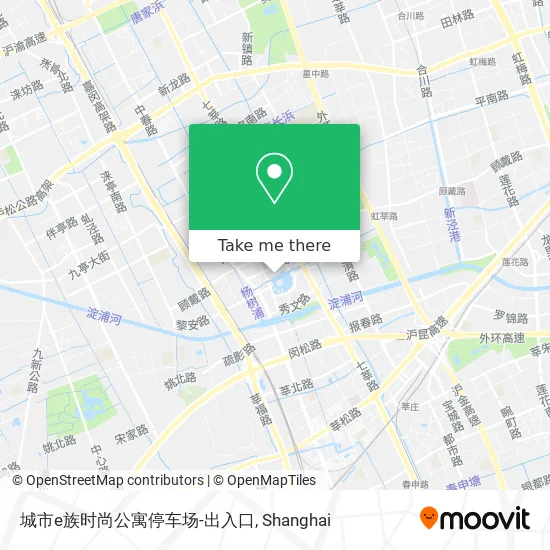 城市e族时尚公寓停车场-出入口 map