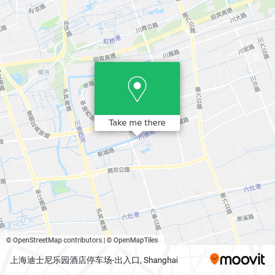 上海迪士尼乐园酒店停车场-出入口 map