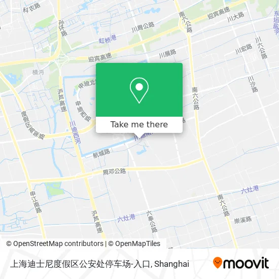 上海迪士尼度假区公安处停车场-入口 map