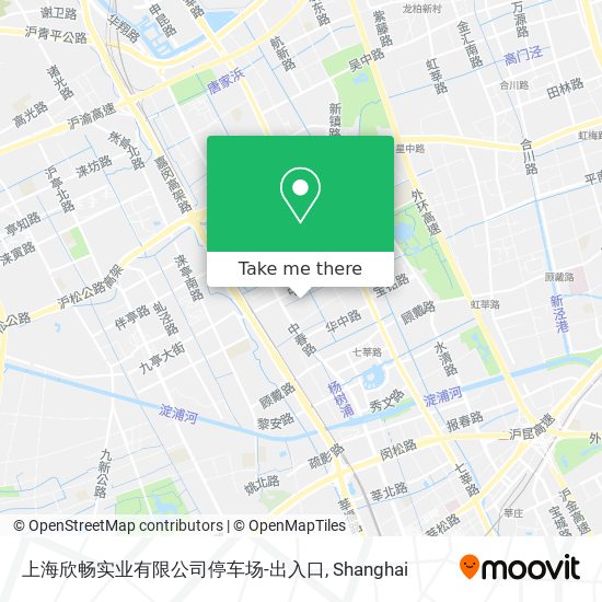 上海欣畅实业有限公司停车场-出入口 map