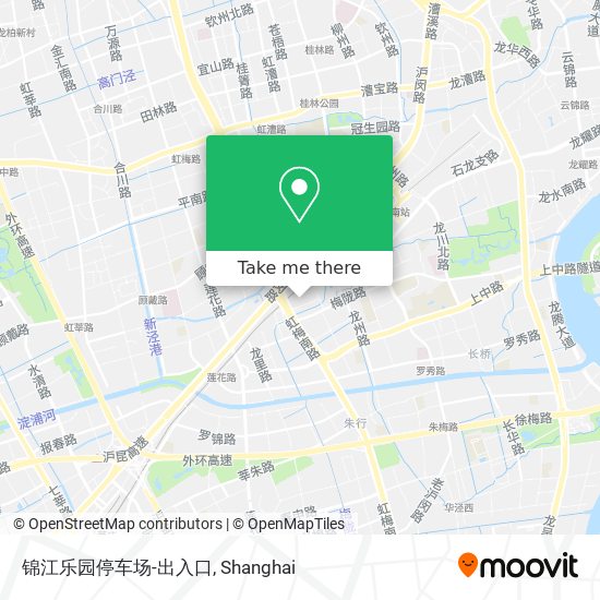 锦江乐园停车场-出入口 map