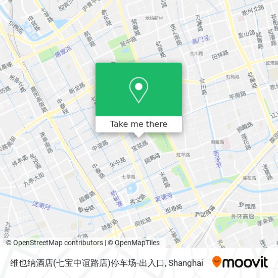 维也纳酒店(七宝中谊路店)停车场-出入口 map