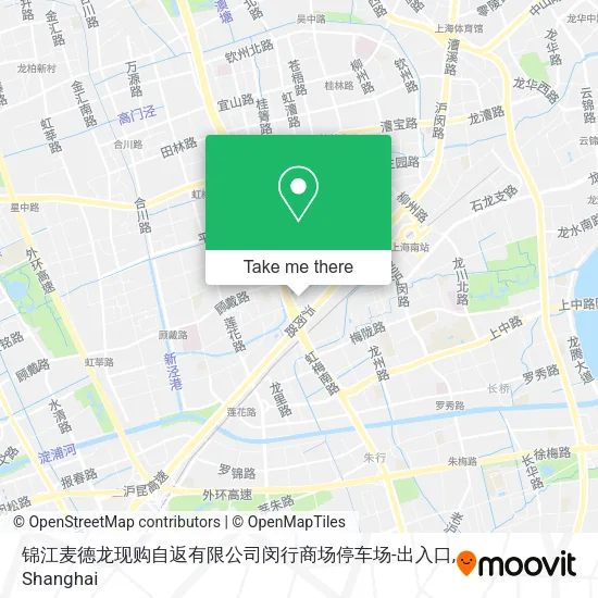 锦江麦德龙现购自返有限公司闵行商场停车场-出入口 map
