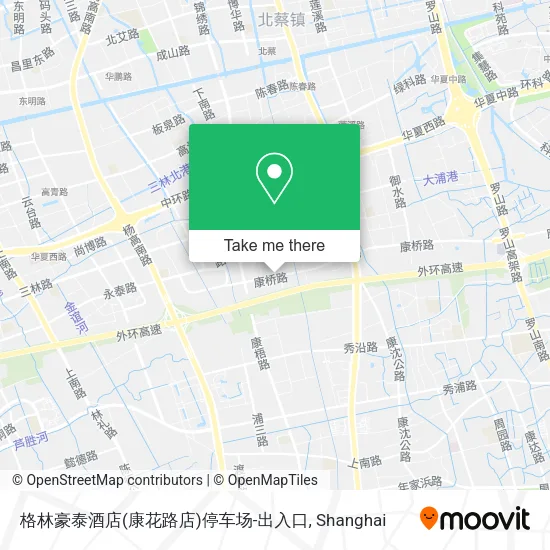 格林豪泰酒店(康花路店)停车场-出入口 map