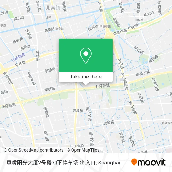 康桥阳光大厦2号楼地下停车场-出入口 map