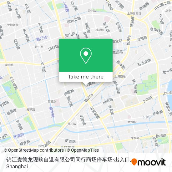 锦江麦德龙现购自返有限公司闵行商场停车场-出入口 map