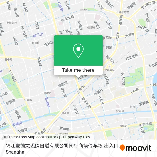 锦江麦德龙现购自返有限公司闵行商场停车场-出入口 map