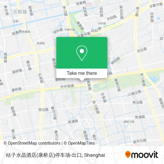 桔子水晶酒店(康桥店)停车场-出口 map