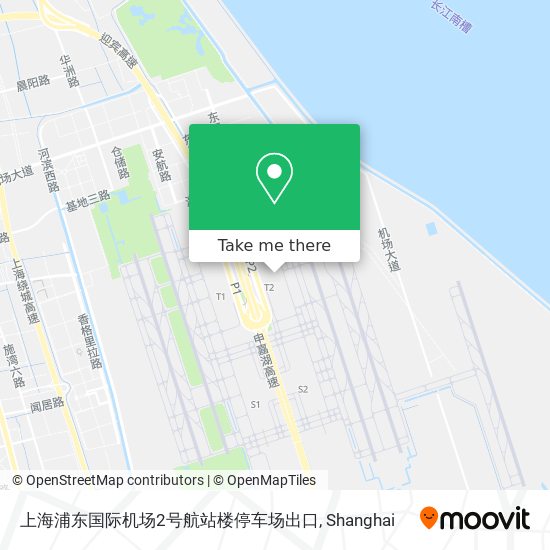上海浦东国际机场2号航站楼停车场出口 map