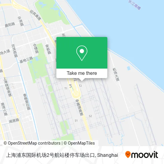 上海浦东国际机场2号航站楼停车场出口 map