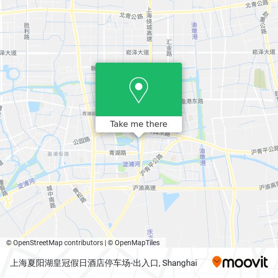 上海夏阳湖皇冠假日酒店停车场-出入口 map