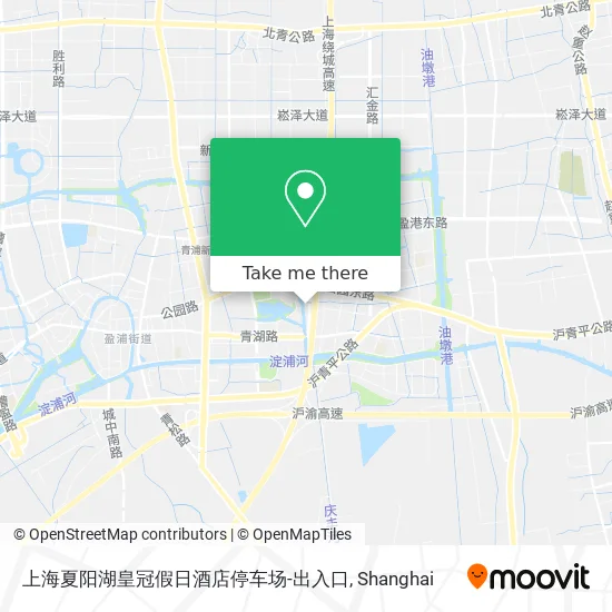 上海夏阳湖皇冠假日酒店停车场-出入口 map