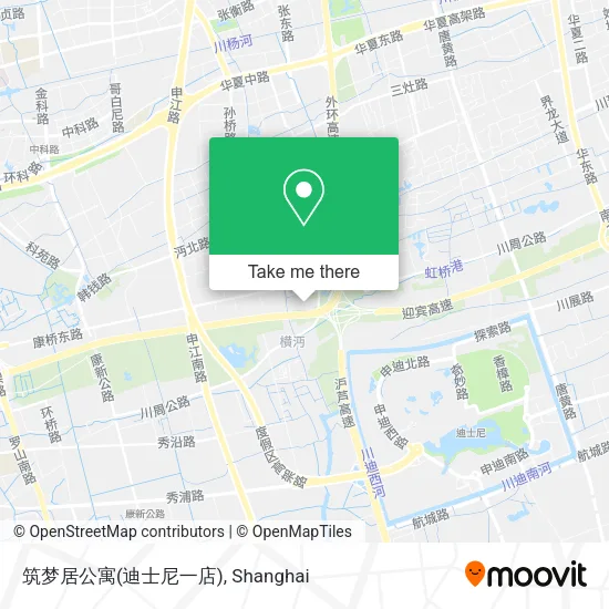 筑梦居公寓(迪士尼一店) map