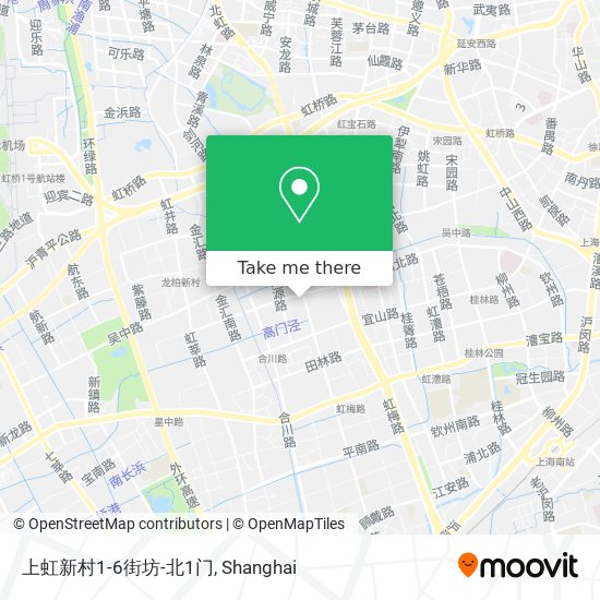 上虹新村1-6街坊-北1门 map