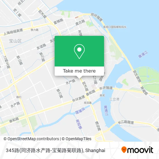 345路(同济路水产路-宝菊路菊联路) map