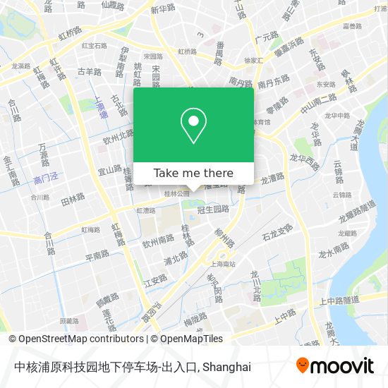 中核浦原科技园地下停车场-出入口 map