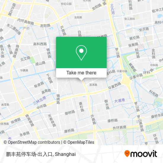 鹏丰苑停车场-出入口 map