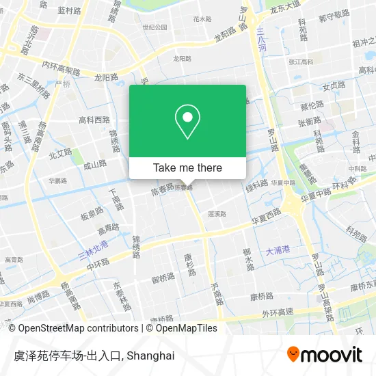 虞泽苑停车场-出入口 map