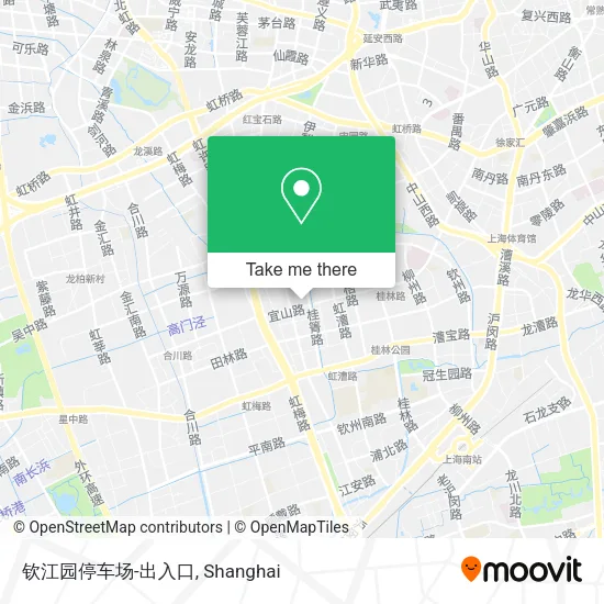 钦江园停车场-出入口 map