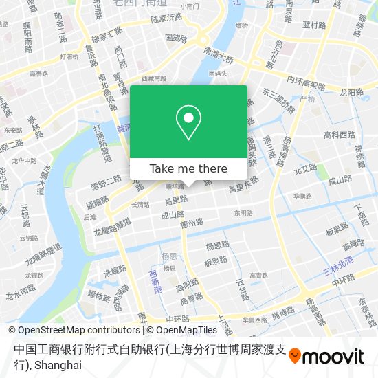 中国工商银行附行式自助银行(上海分行世博周家渡支行) map