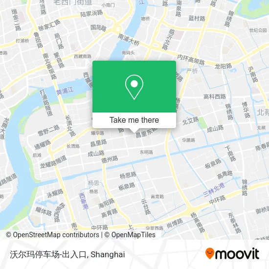 沃尔玛停车场-出入口 map