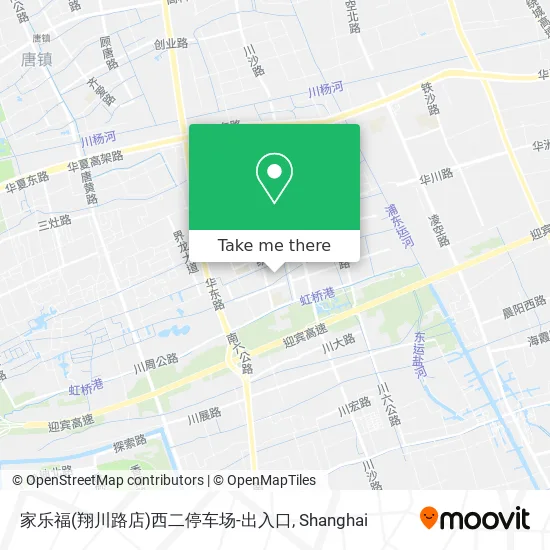 家乐福(翔川路店)西二停车场-出入口 map
