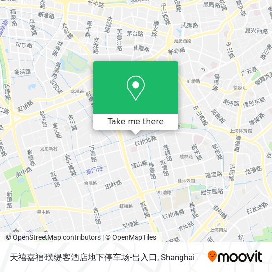 天禧嘉福·璞缇客酒店地下停车场-出入口 map